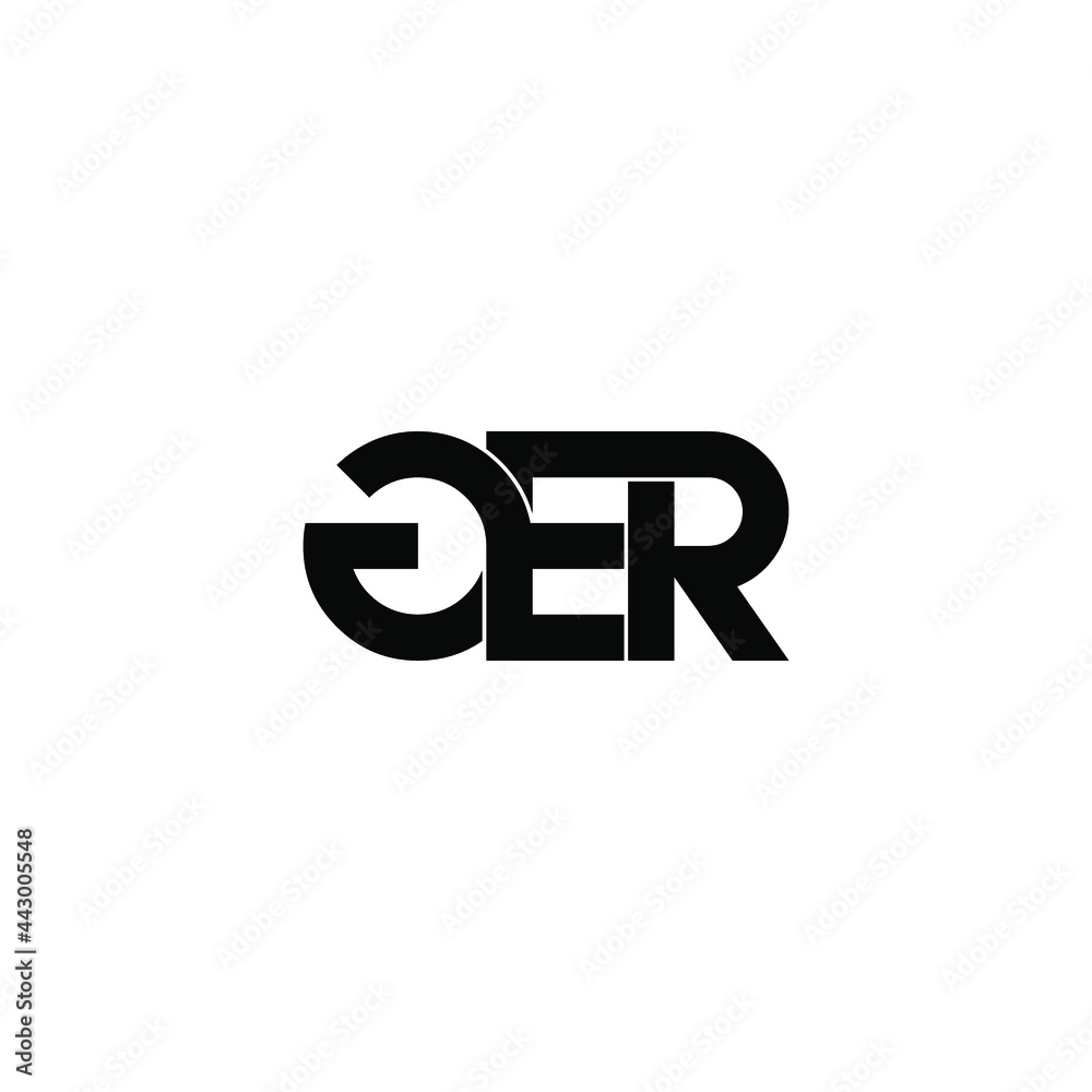 ger letter original monogram logo design ger letter original monogram logo design