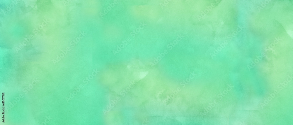Beautiful green watercolor background with distressed texture isolated on white canvas, abstract background design