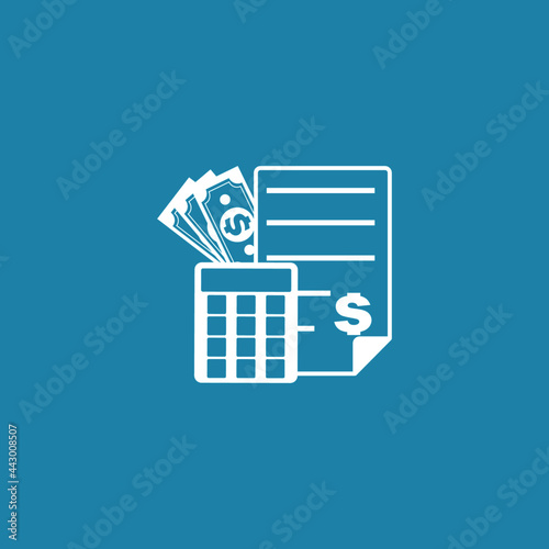 Accounting and finance calculation icon. Finance and account symbol. Vector icon