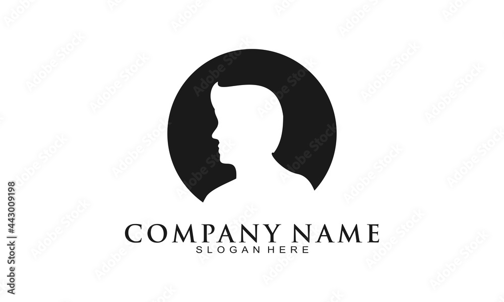 Man in black vector logo Man in black vector logo
