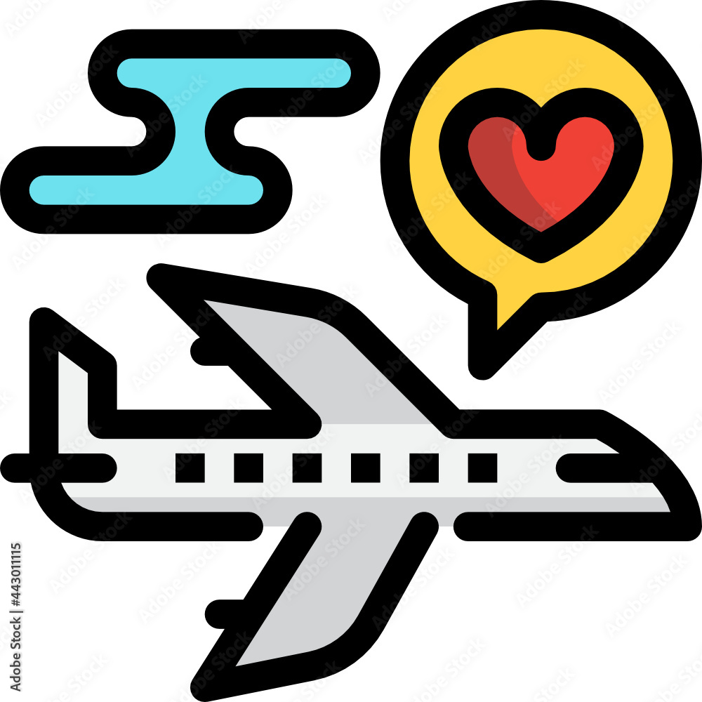 love trip color outline icon love trip color outline icon