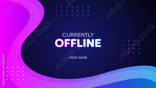 modern offline gaming background for streaming offline mode