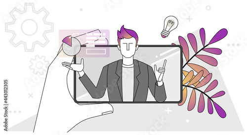 スマートフォンでオンラインセミナー