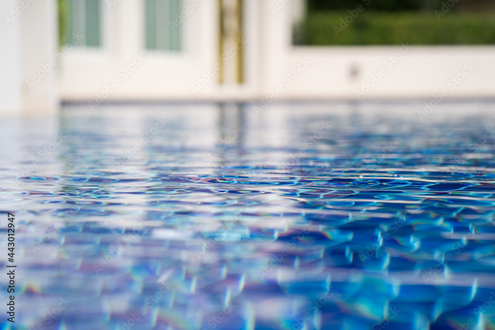 Water surface in swimming pool for background.