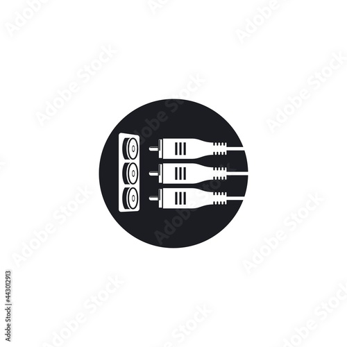 RCA cable icon vector illustration design