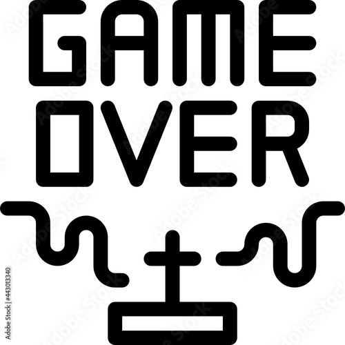 game over outline icon