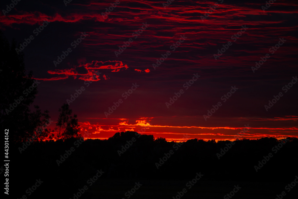Sky on fire sunset in Idaho Sky on fire sunset in Idaho