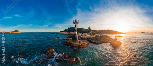 Coastal lighthouse on Dongshan Island  Fujian Province  China