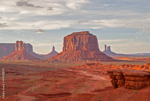 Monument Valley, film location view of the Butttes on the Arizona Utah State Border © Karl