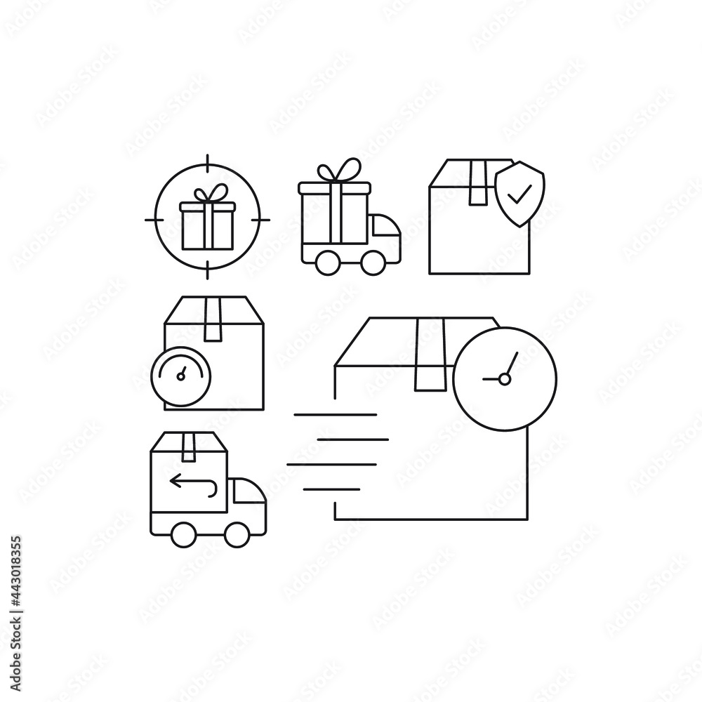 Delivery icon. Delivery set symbol vector elements for infographic web. Delivery icon. Delivery set symbol vector elements for infographic web.