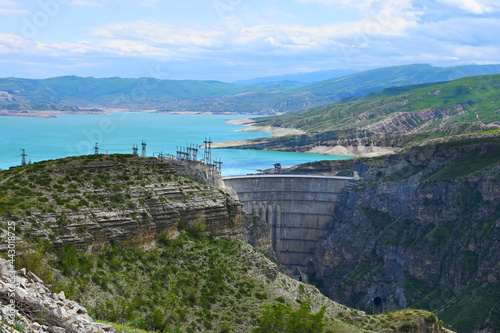 Chirkey hydroelectric power station in Dagestan, Russia photo