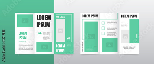 modern green trifold brochure layout design
