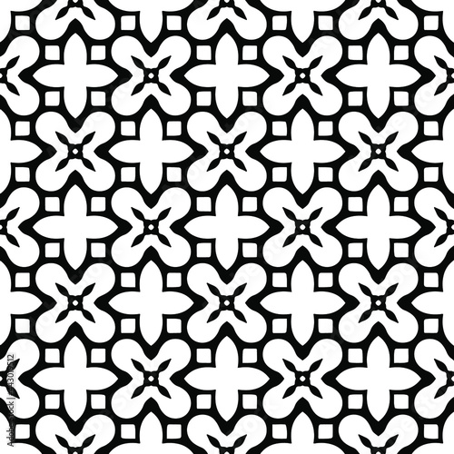 floral seamless pattern background.Geometric ornament for wallpapers and backgrounds. Black and white 

pattern. 