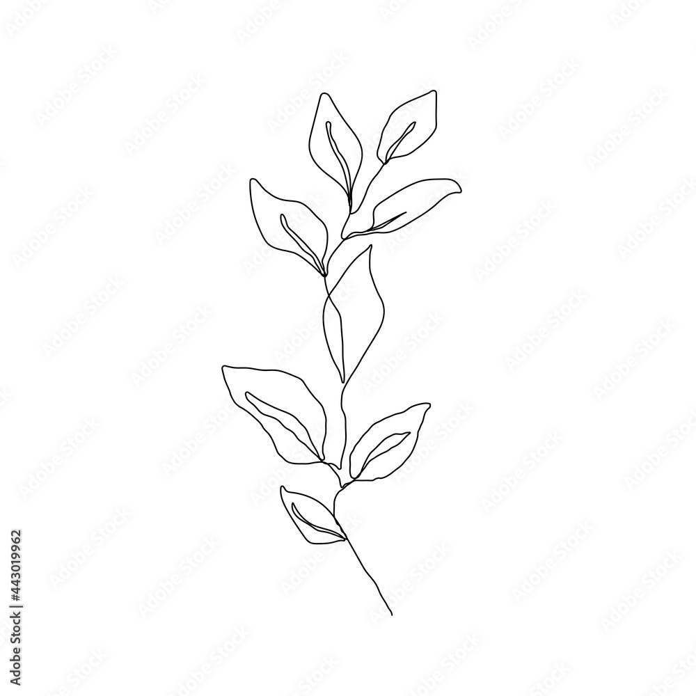 Leaves One Line Drawing. Hand Drawn Minimalism Style of Simple Leaves Line Art Drawing. Abstract Contemporary Design Template for Covers, t-Shirt Print, Postcard, Banner etc. Vector EPS 10 Leaves One Line Drawing. Hand Drawn Minimalism Style of Simple Leaves Line Art Drawing. Abstract Contemporary Design Template for Covers, t-Shirt Print, Postcard, Banner etc. Vector EPS 10
