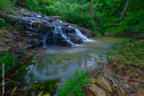 Beauty hidden waterfall in asian forest