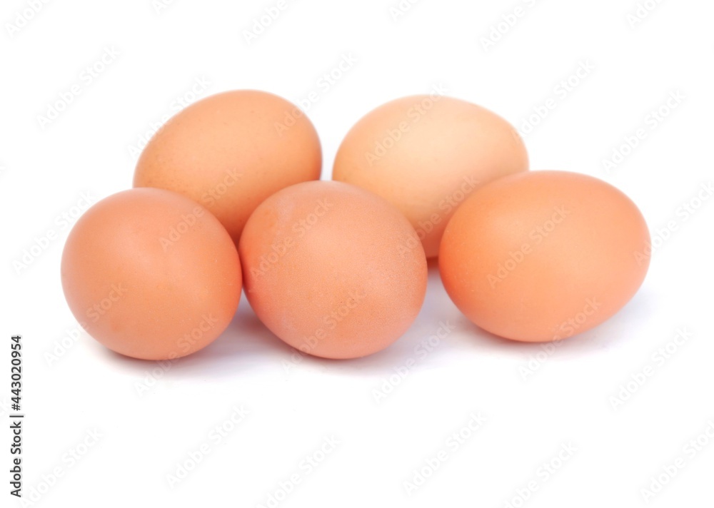 Chicken eggs isolated on a white background Chicken eggs isolated on a white background