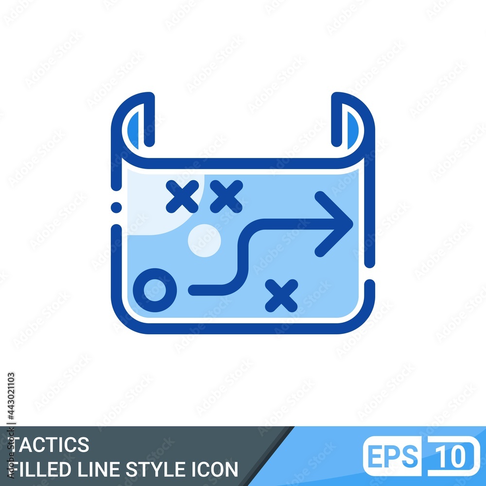 Strategy filled line icon isolated on white background. EPS 10 Strategy filled line icon isolated on white background. EPS 10