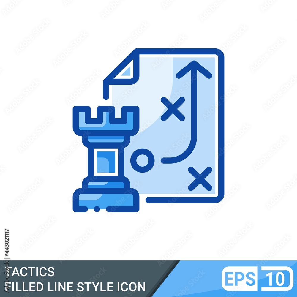 Strategy filled line icon isolated on white background. EPS 10 Strategy filled line icon isolated on white background. EPS 10