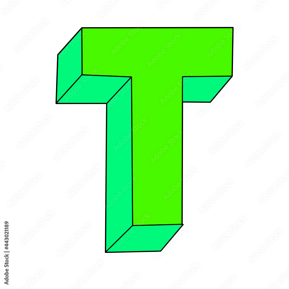 3d letter t graphic design vector illustration 3d letter t graphic design vector illustration