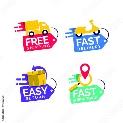 fast and free delivery design template.