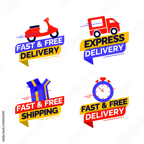 fast and free delivery design template.