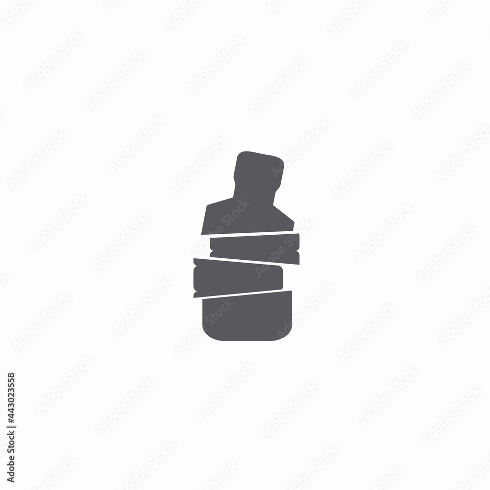 design logo creative recycling bottle plastic