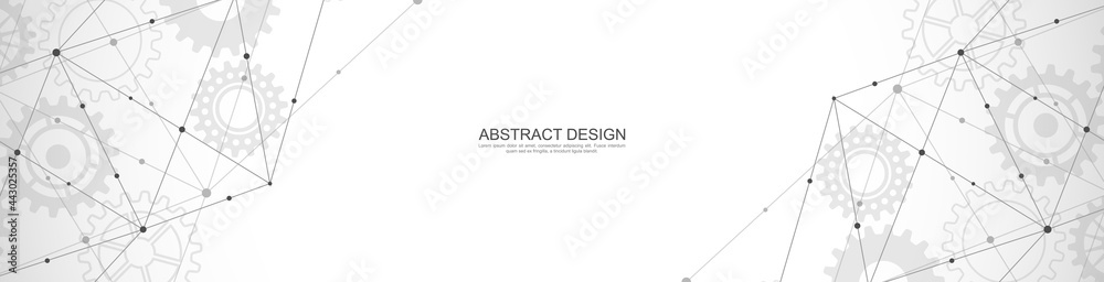 Website header or banner design with abstract polygonal background and connecting dots and lines. Global network connection. Digital technology with plexus background and space for your text Website header or banner design with abstract polygonal background and connecting dots and lines. Global network connection. Digital technology with plexus background and space for your text