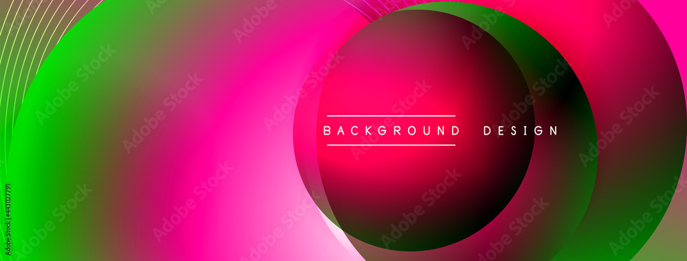 Gradient circles with shadows. Vector techno abstract background. Modern overlapping forms wallpaper background, design template Gradient circles with shadows. Vector techno abstract background. Modern overlapping forms wallpaper background, design template
