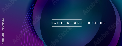 Gradient circles with shadows. Vector techno abstract background. Modern overlapping forms wallpaper background, design template