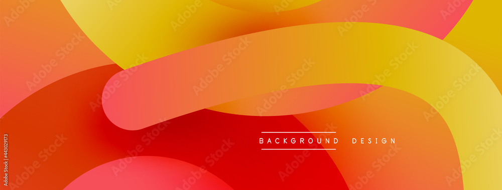 Fototapeta premium Abstract overlapping lines and circles geometric background with gradient colors