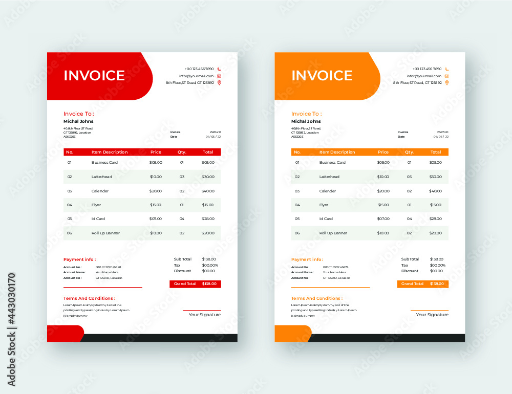 Invoice Design eps