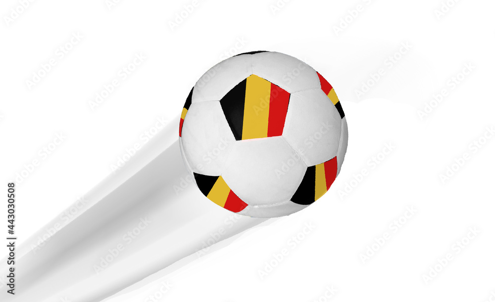 Obraz premium Belgium flag football ,gift cards,movement of football