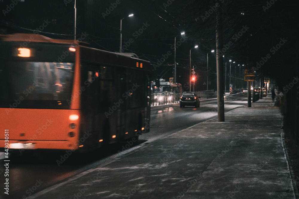 Fototapeta premium tram in the night