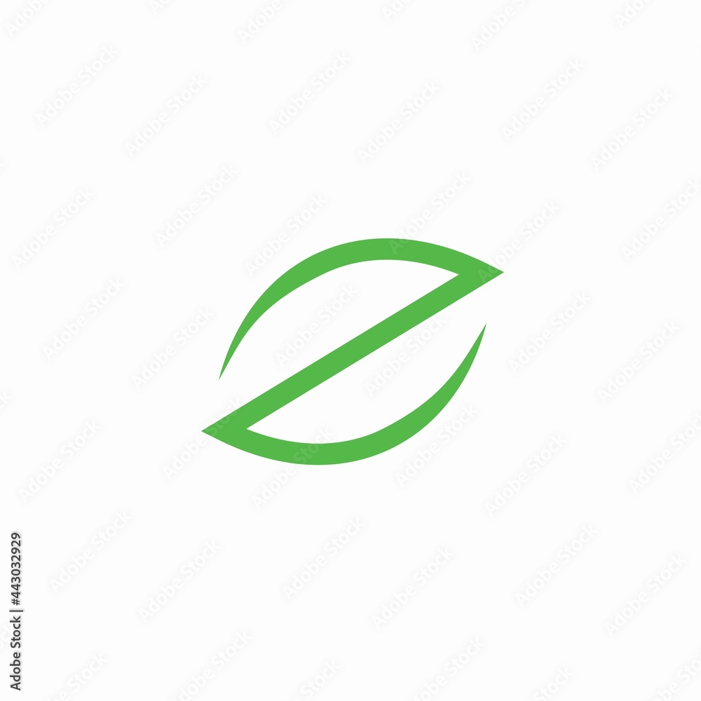 logo design creative leaf and letter E