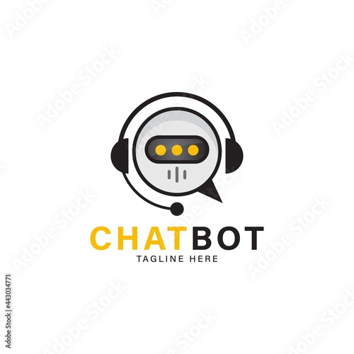 The chat bot vector design illustration. Modern flat style. Chat bot icon .