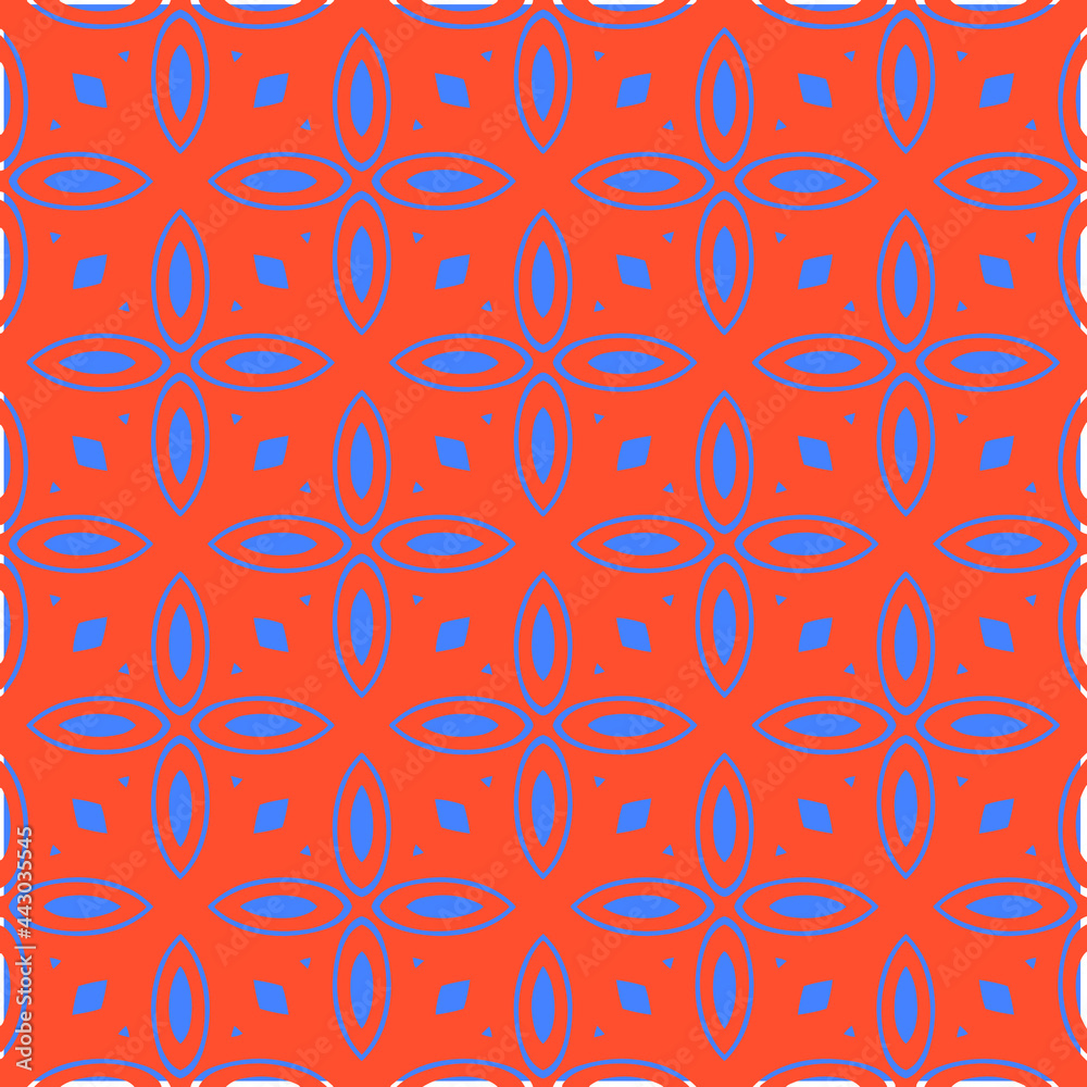 Fototapeta premium abstract background with blue and orange patterns. ornament for wallpapers and backgrounds.