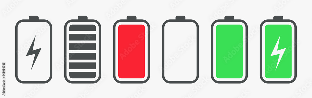 Battery charging charge indicator. Vector icon level Battery Energy powerfully full. Power running low up status batteries set logo Charge level empty loading bar Gadgets alkaline tags. Nearly there. Battery charging charge indicator. Vector icon level Battery Energy powerfully full. Power running low up status batteries set logo Charge level empty loading bar Gadgets alkaline tags. Nearly there.