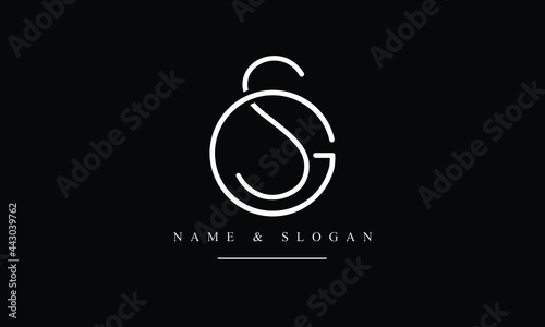 SG, GS, S, G abstract letters logo monogram