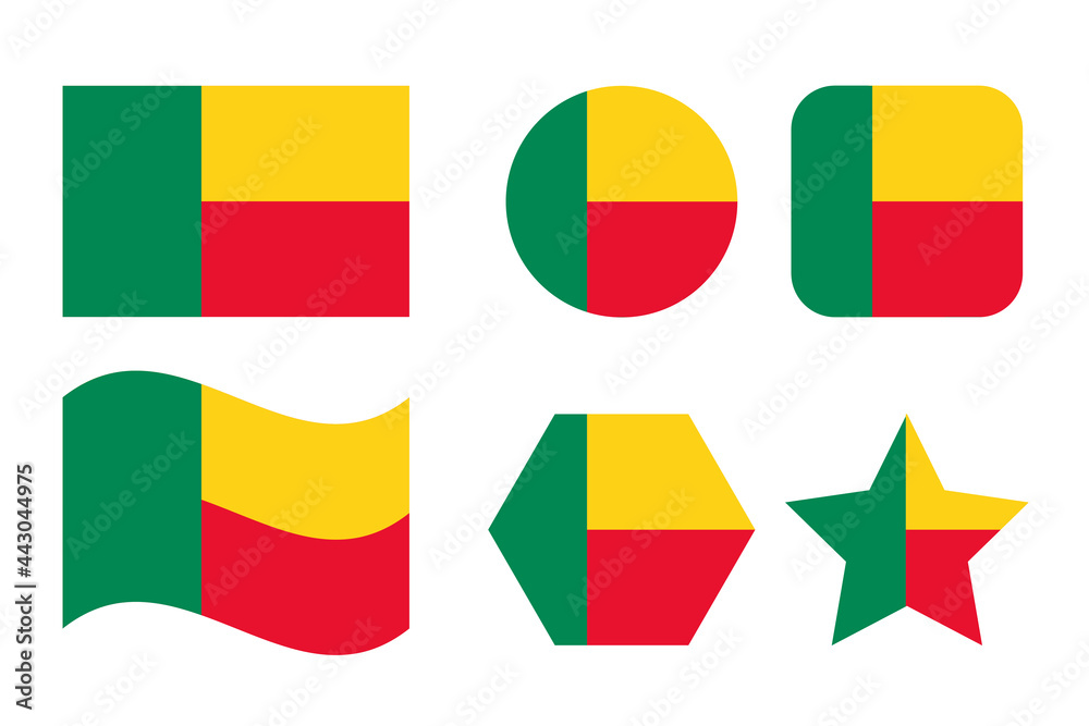 Benin flag simple illustration for independence day or election Benin flag simple illustration for independence day or election