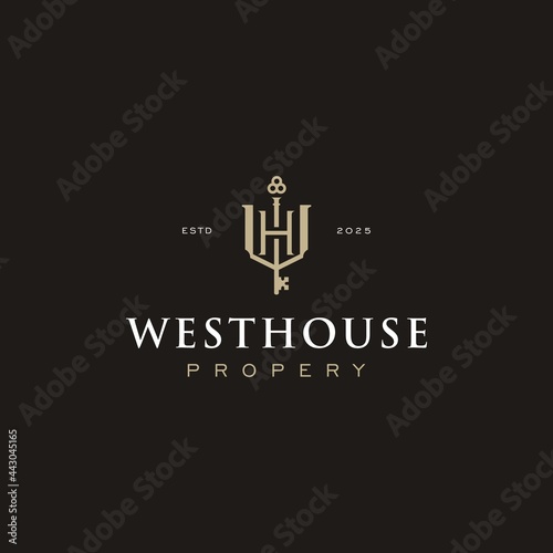Luxury Classy Monogram Logo Design for Real Estate, Mortage Rent Property Agent, and Boutique.