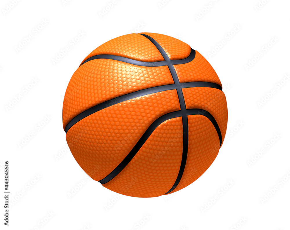 Orange Basketball Ball isolated on white background. High resolution, Sport concept