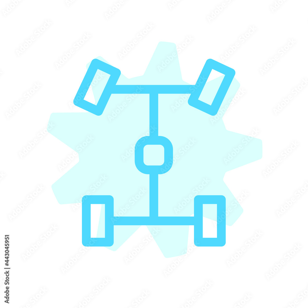 Vector illustration, chassis icon design template Vector illustration, chassis icon design template
