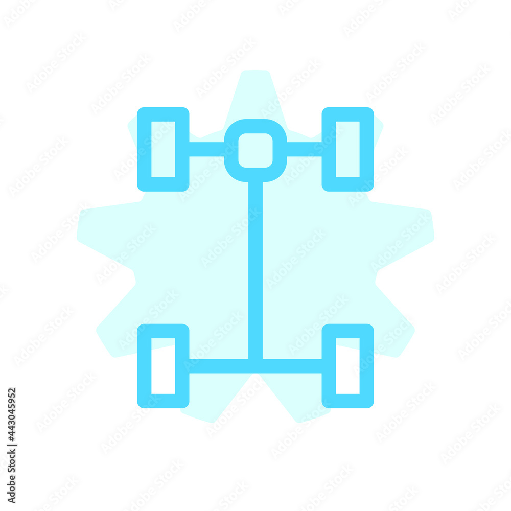 Vector illustration, chassis icon design template Vector illustration, chassis icon design template
