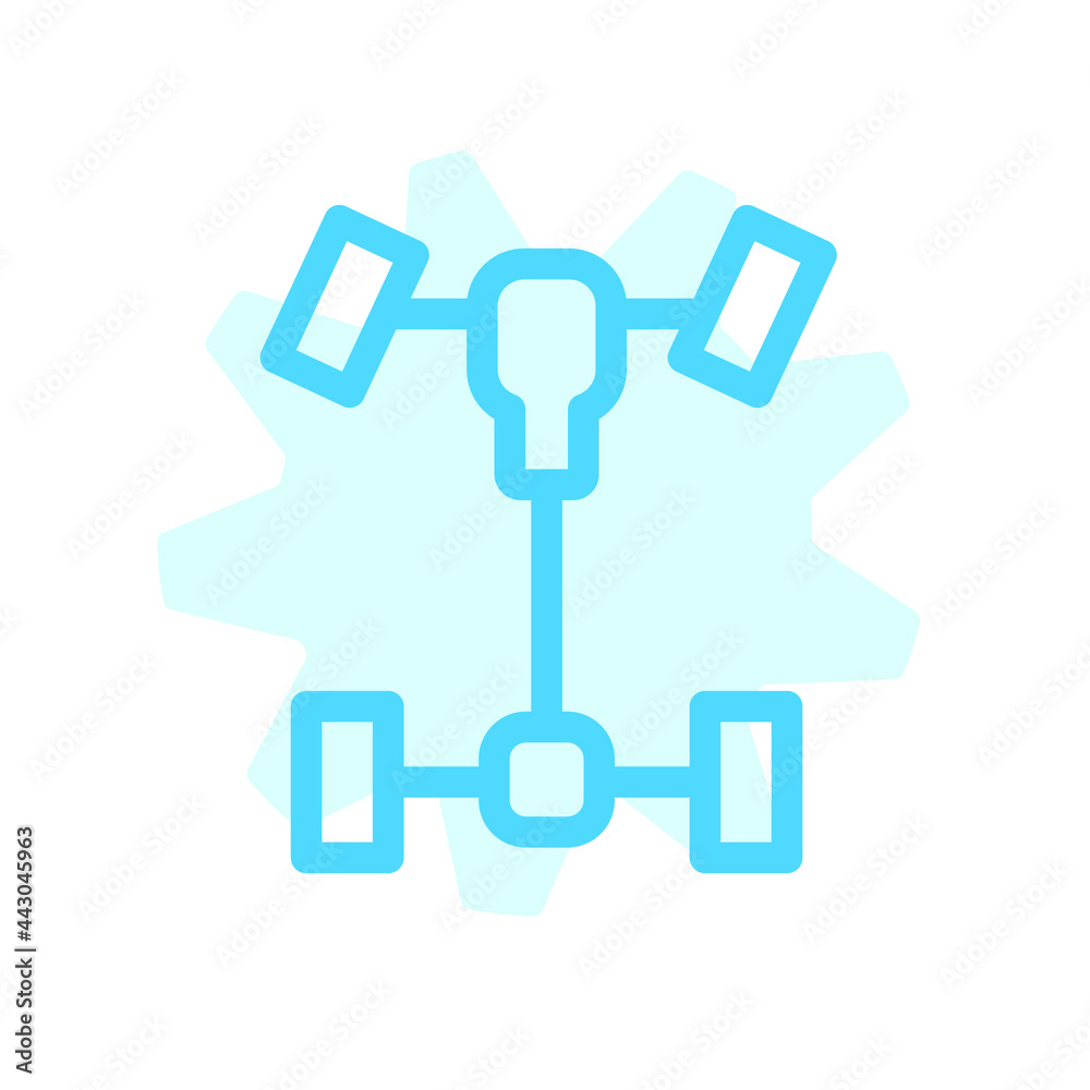 Vector illustration, chassis icon design template Vector illustration, chassis icon design template