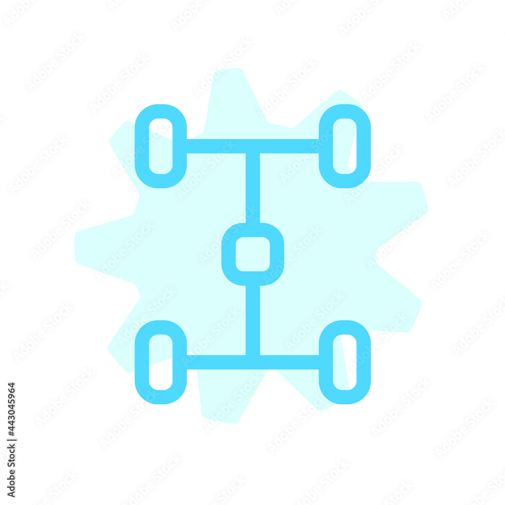 Vector illustration, chassis icon design template Vector illustration, chassis icon design template