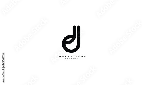 ED DE E AND D Abstract initial monogram letter alphabet logo design