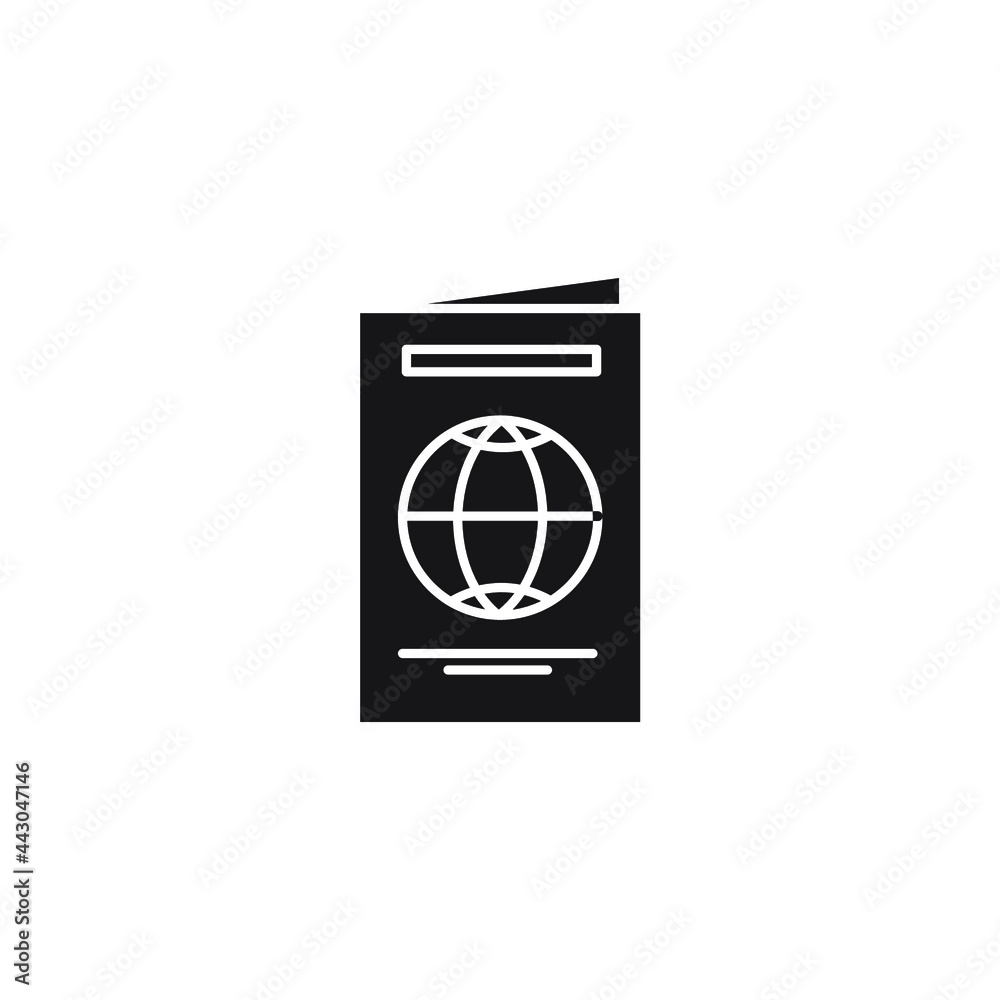 Passport icons symbol vector elements for infographic web Passport icons symbol vector elements for infographic web