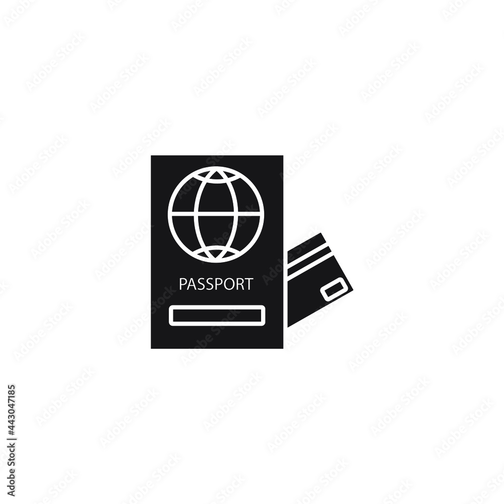 Passport icons symbol vector elements for infographic web Passport icons symbol vector elements for infographic web