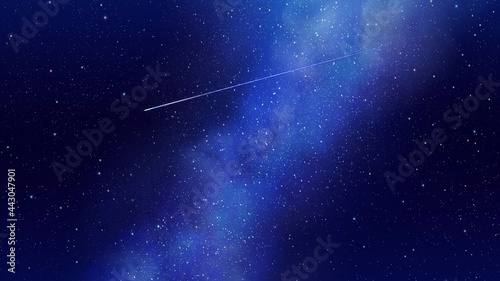 天の川と流れ星