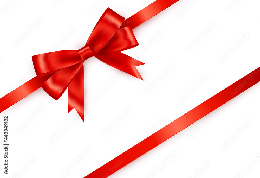 Shiny color satin ribbon on white background Shiny color satin ribbon on white background